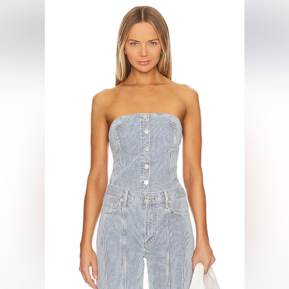 NWT Diana Denim Bustier in Ice Blue Stripe
Ena Pelly